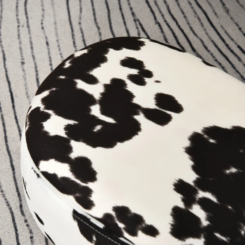 HOMCOM Animal Footrest Kids Storage Ottoman Footstool Shoe Change Stool for Living Room, Cow