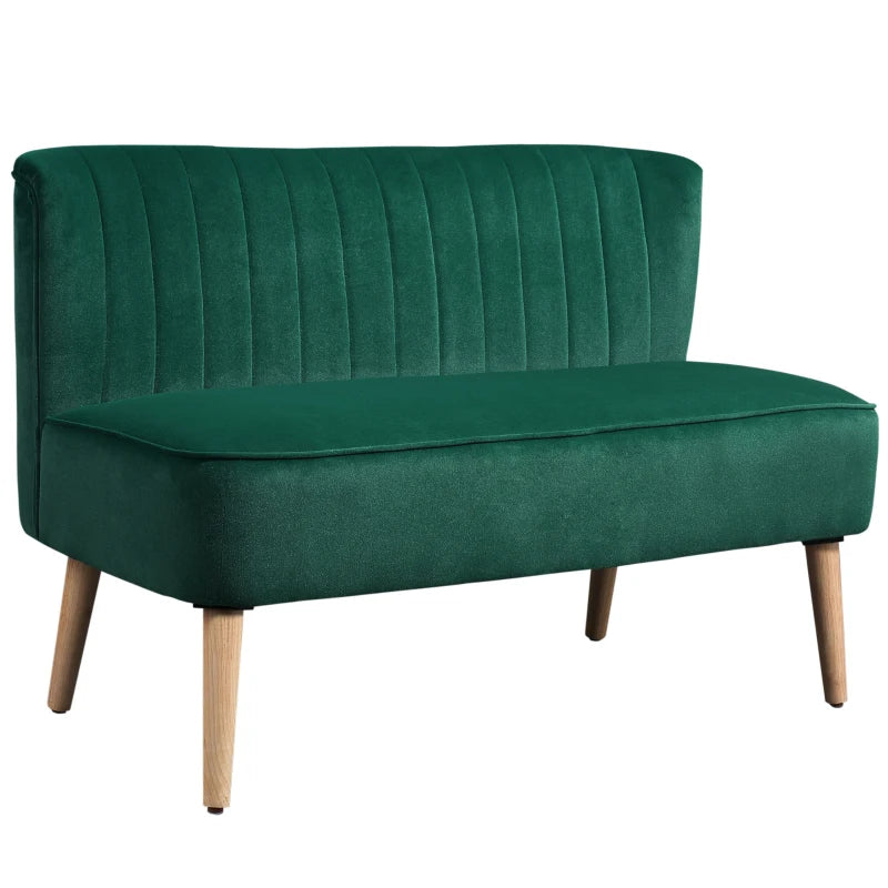 HOMCOM 2-Seater Sofa - Elegant and comfortable seating furniture in dark green