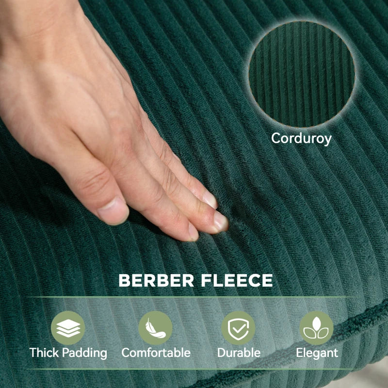 HOMCOM Rocking Chair, Beechwood Rockers, Thick Padding, Dark Green, up to 120 kg