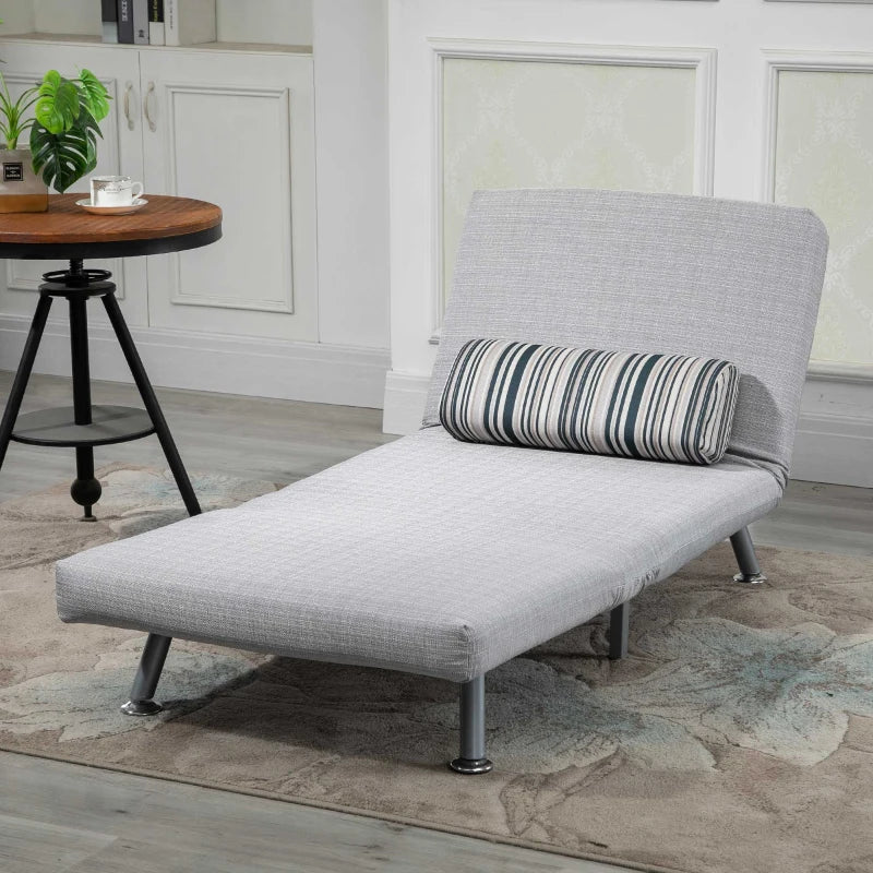 HOMCOM Futon Sofa Bed 1 Person Sleeper Foldable Portable Pillow Lounge Couch Furniture