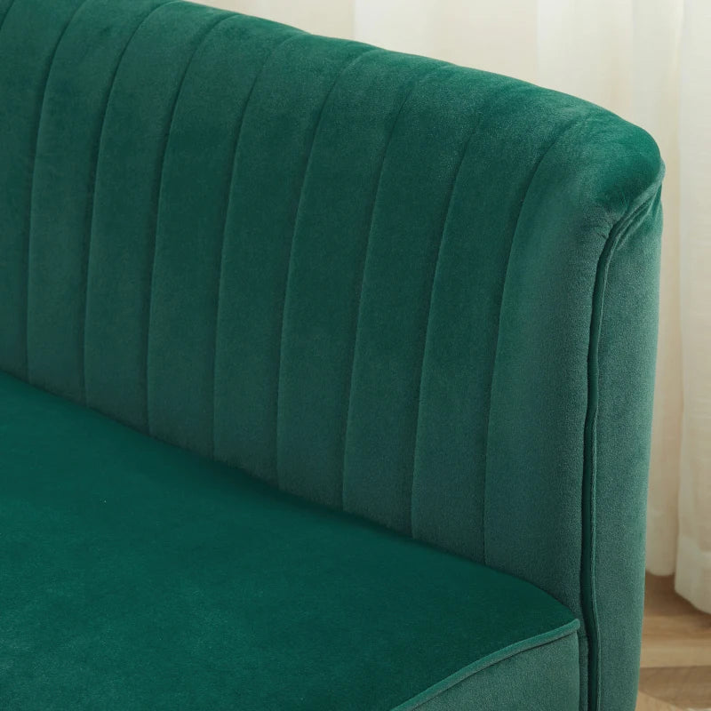 HOMCOM 2-Seater Sofa - Elegant and comfortable seating furniture in dark green