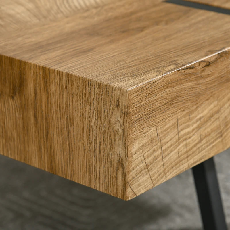 HOMCOM Coffee Table in Industrial Design 105 cm x 60 cm x 42 cm Black + Brown