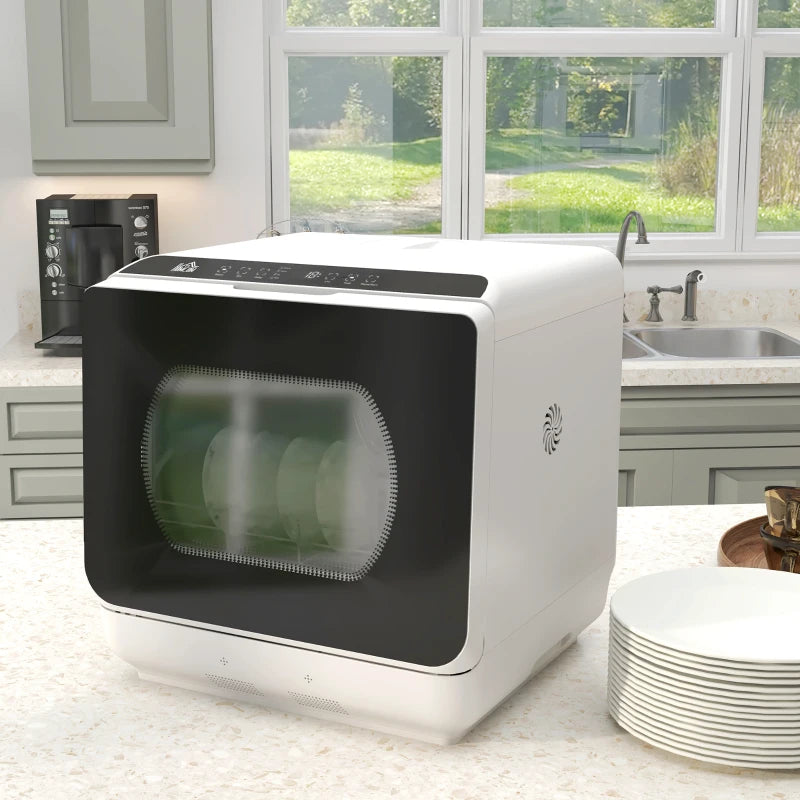 HOMCOM Multi-Program 6L Tabletop Dishwasher