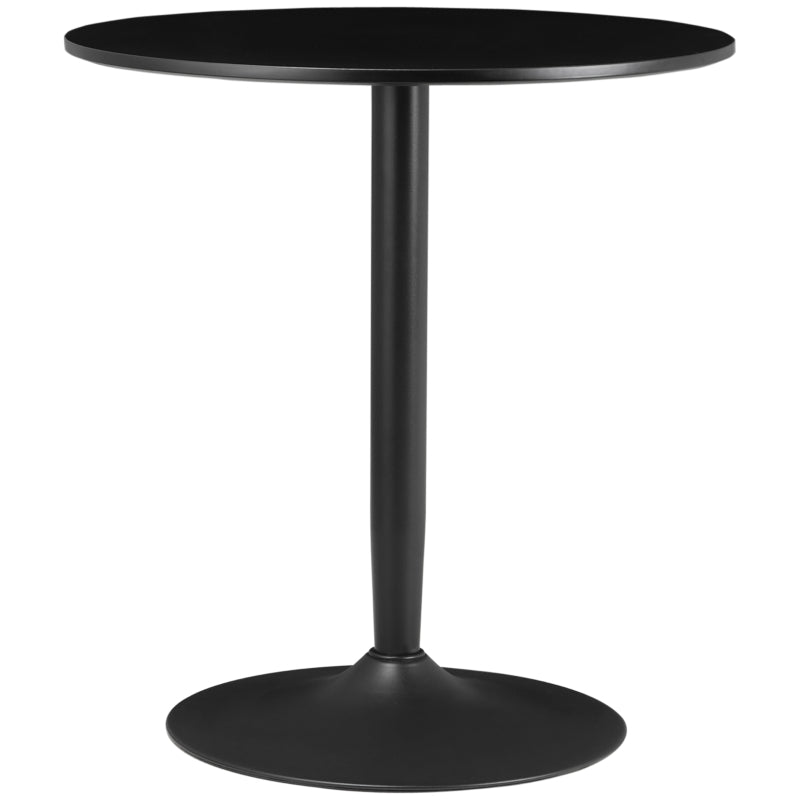HOMCOM 75H x Φ70cm Two-Person Minimalistic Dining Table - Black
