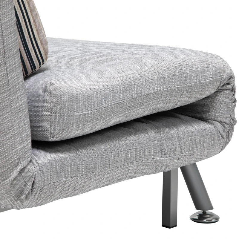 HOMCOM Futon Sofa Bed 1 Person Sleeper Foldable Portable Pillow Lounge Couch Furniture