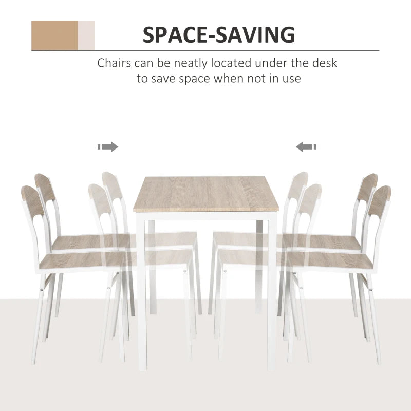 HOMCOM 5Pcs Wooden Dining Set Table Chairs Kitchen Home Furniture