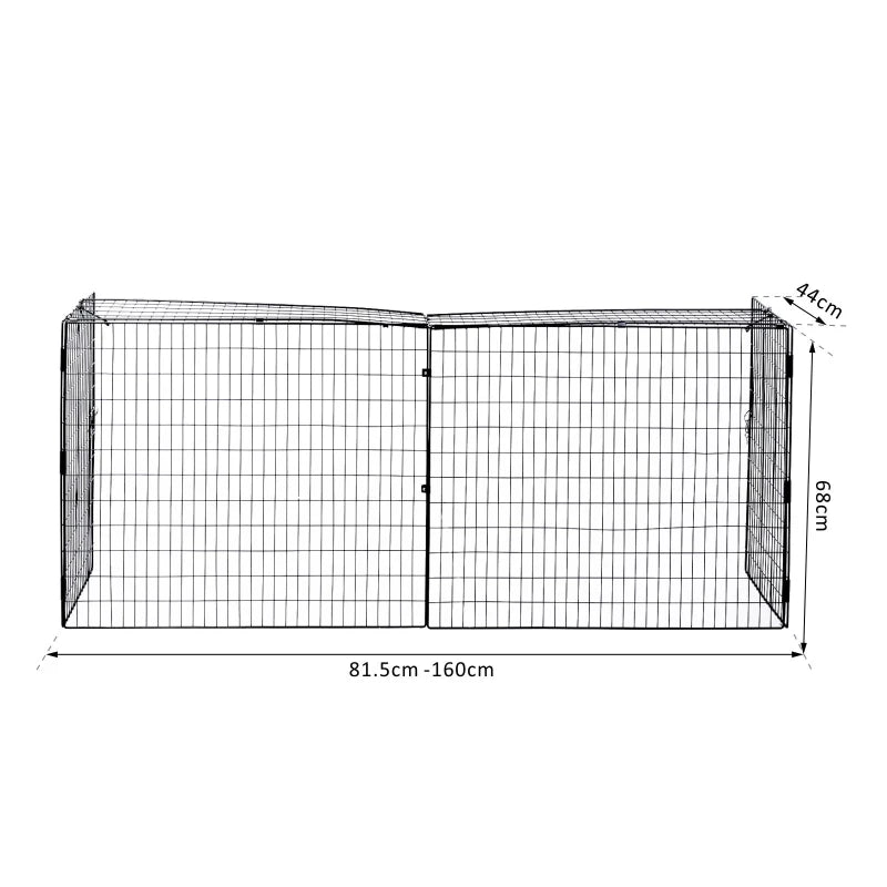 HOMCOM Extendable Fire Guard Screen, Freestanding Fire Screen Spark Guard, Folding Fireplace Cover, Wire Mesh, 81.5-160cm, Black