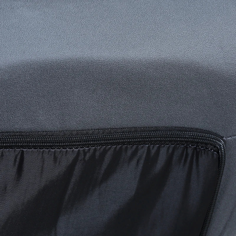 HOMCOM Chair, Swivel Seat, Tilted Backrest, Soft Padding, Breathable Cover, Dark Gray, 62 x 70 x 95cm