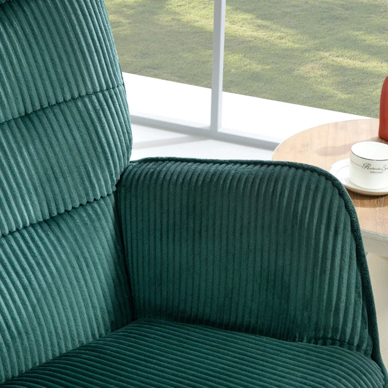 HOMCOM Rocking Chair, Beechwood Rockers, Thick Padding, Dark Green, up to 120 kg