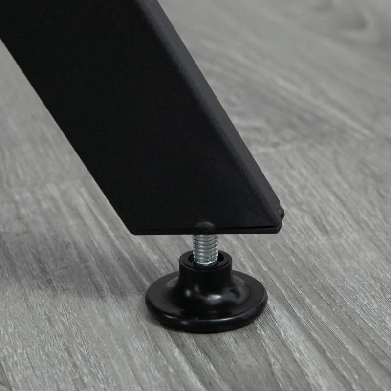 HOMCOM Dining Room Table with Black Legs Anti-slip Foot Pads for Living Room Dining Room 90 x 76 cm Brown