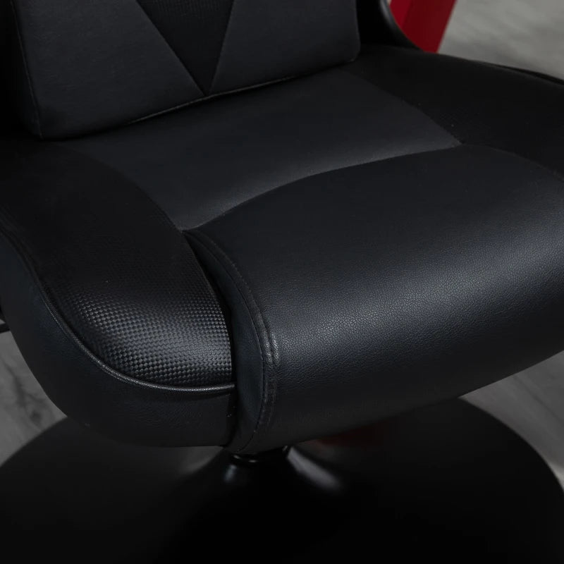 Vinsetto Swivel Video Game Chair Rocker Racing Style Office lesuire Chair Ergonomic Rocking Office Chair with Pedestal Base, Adjustable Armrest and Headrest