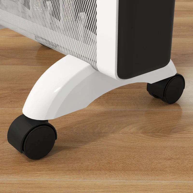 HOMCOM 2kW Electric Heater, 10-45°C Temperature - White
