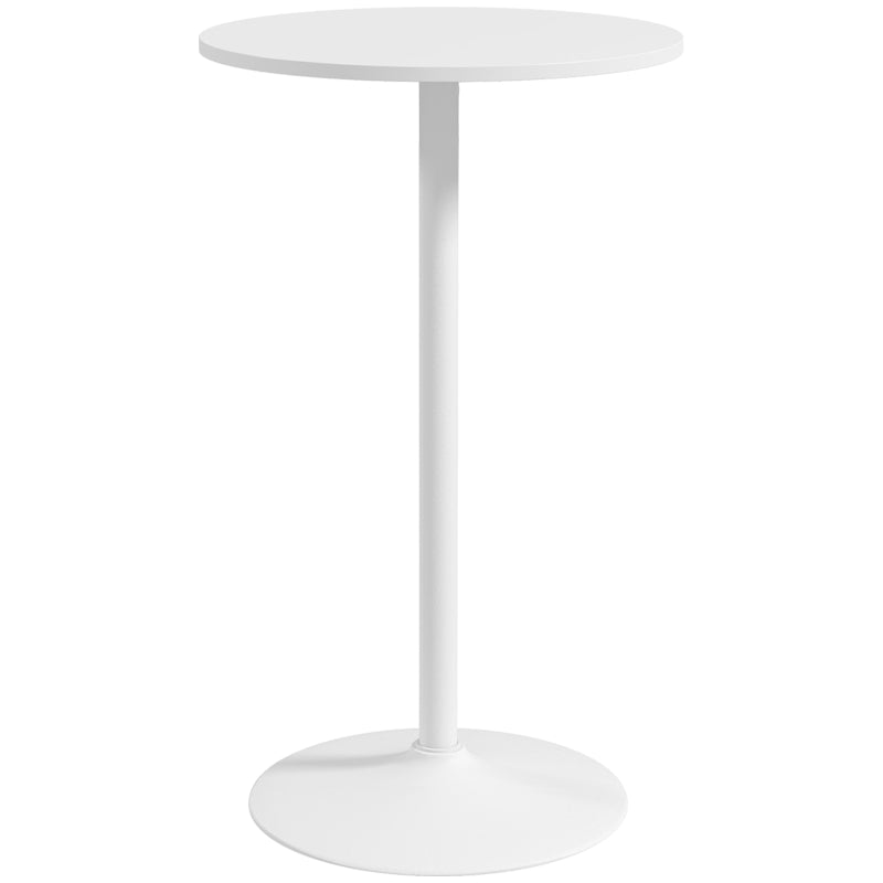 HOMCOM Bar Table High Table, Table for 2 People, 60 x 60 x 102 cm, White