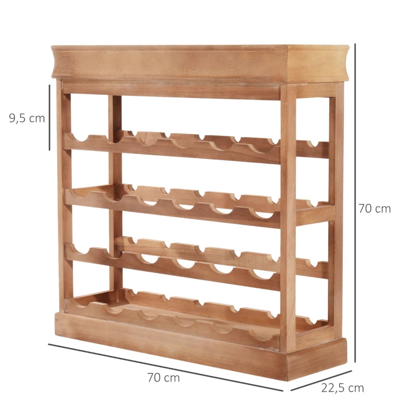 HOMCOM 70W x22.5D x 70H cm 24 Bottles 4-tier Wine Rack