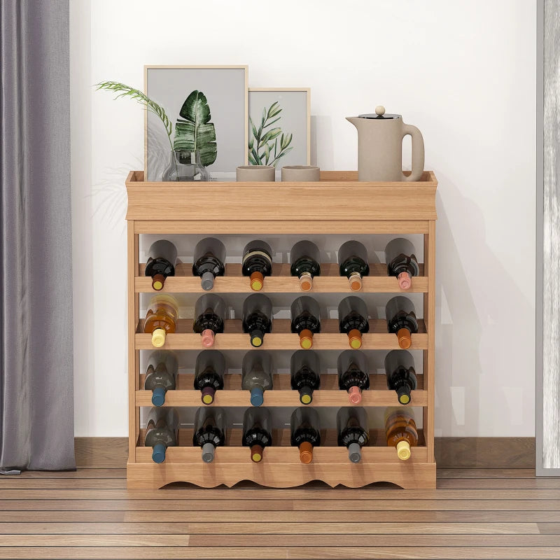 HOMCOM 70W x22.5D x 70H cm 24 Bottles 4-tier Wine Rack
