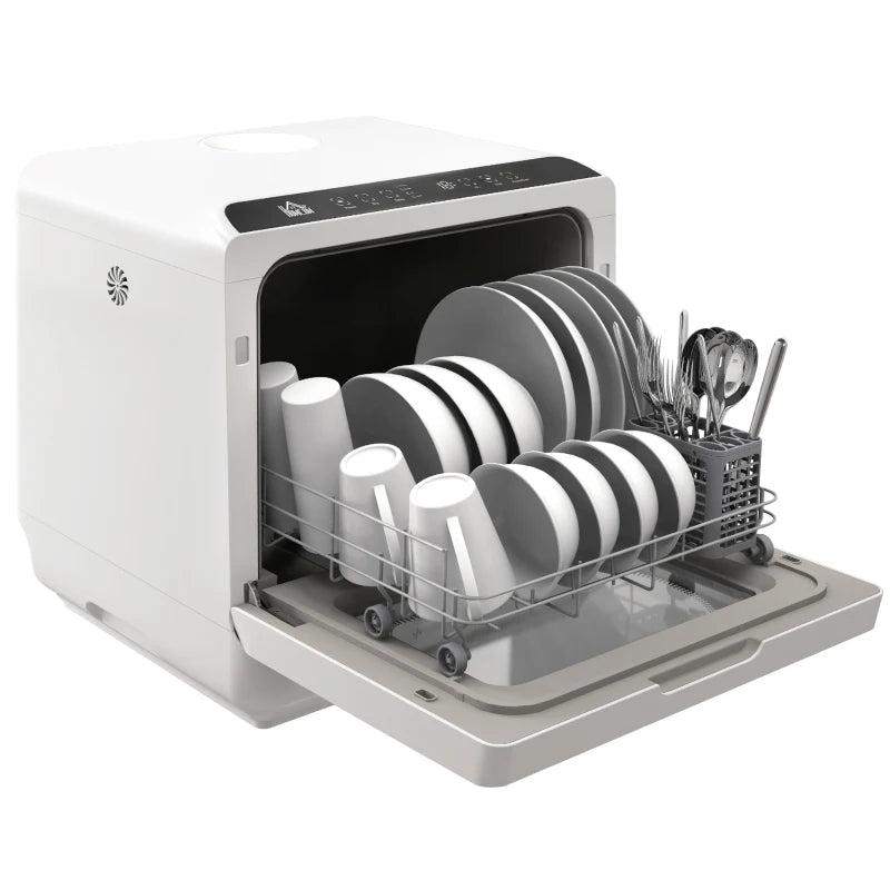 HOMCOM Multi-Program 6L Tabletop Dishwasher