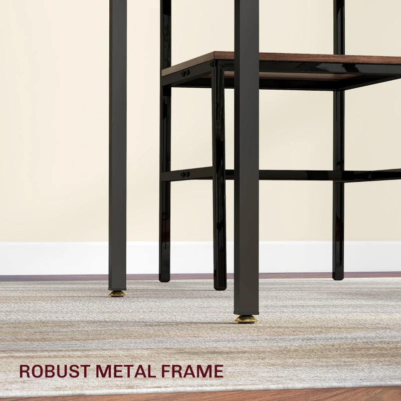 HOMCOM Industrial Style Folding Dining Table with 2 Drop Leaves, Extensible, Dropleaf Table for 2-4 People