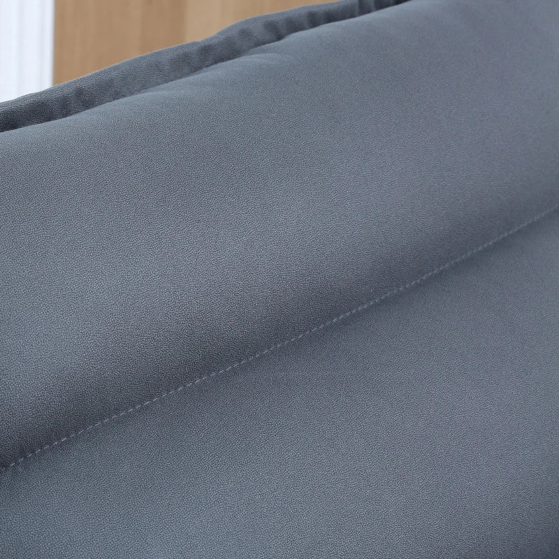 HOMCOM Chair, Swivel Seat, Tilted Backrest, Soft Padding, Breathable Cover, Dark Gray, 62 x 70 x 95cm