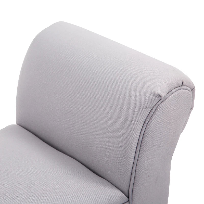 HOMCOM Bed Bench, Upholstered Bench, Seating Bench, Hallway Bench for Bedroom, Holds up to 130 kg, Sailcloth, Gray, 102 x 36 x 51 cm