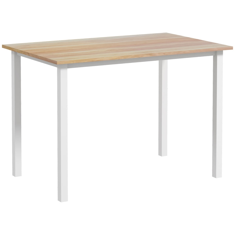 HOMCOM Extendable Dining Table Modern Design Kitchen Table with Large Tabletop Seats 6 Steel Frame Dark Brown