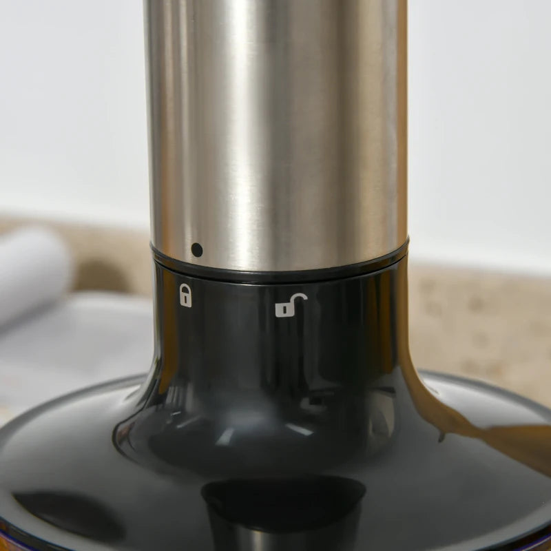 HOMCOM Hand Blender Currys 1000W, 4 In 1 with Measuring Cup, Egg Whisk, Chopper Bowl, Blender for Smoothies