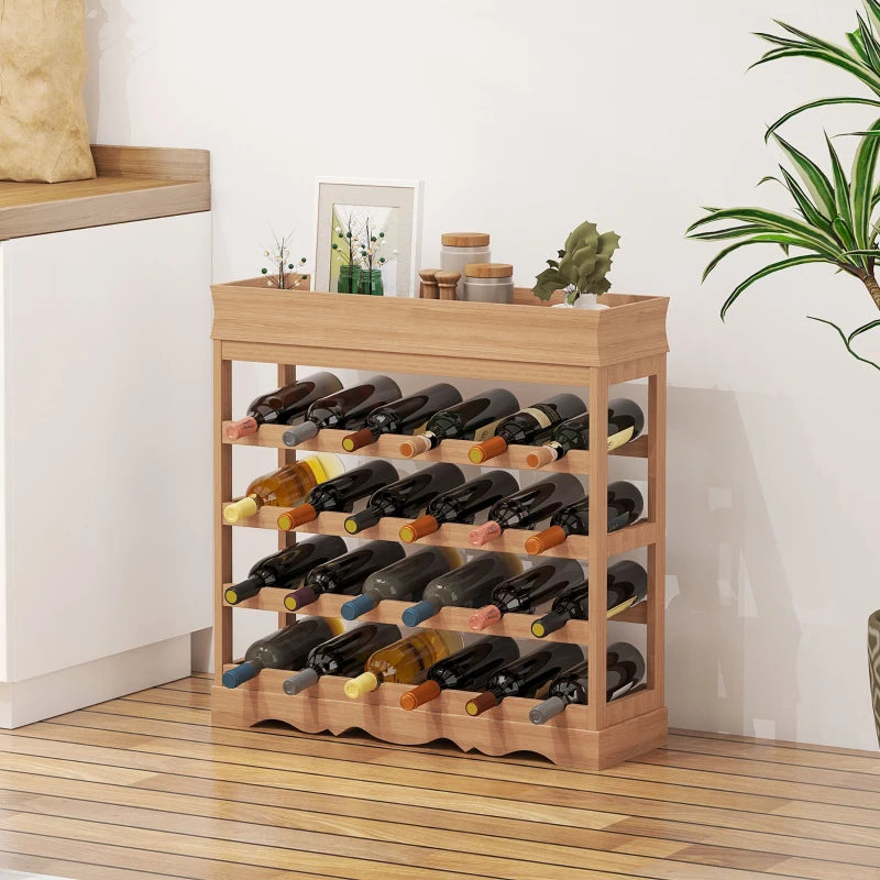HOMCOM 70W x22.5D x 70H cm 24 Bottles 4-tier Wine Rack